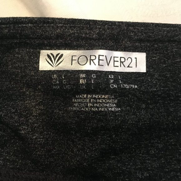 Forever 21 Youth Large Leggings Athletic Workout Pants Black Stretch Yoga Gym - Picture 8 of 9